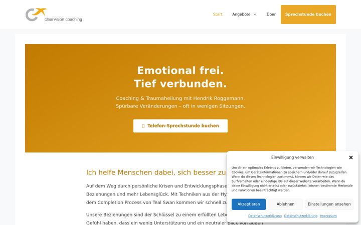 Screenshot of clearvision-coaching.de