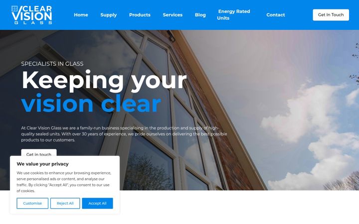Screenshot του clearvisiongg.co.uk