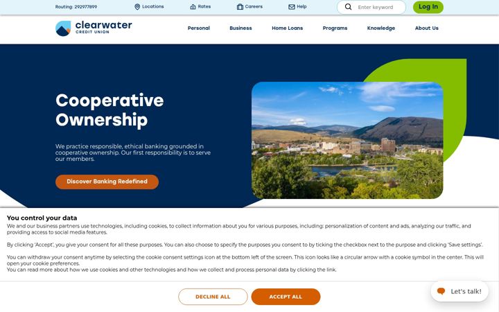 Ekrānuzņēmums no clearwatercreditunion.org