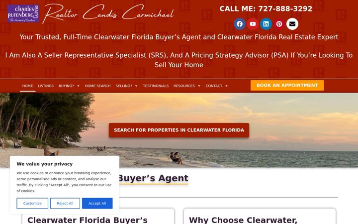 Screenshot of clearwaterfloridabuyersagent.com