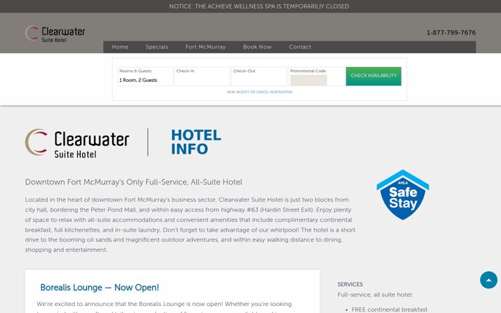 Screenshot of clearwaterfortmcmurray.com