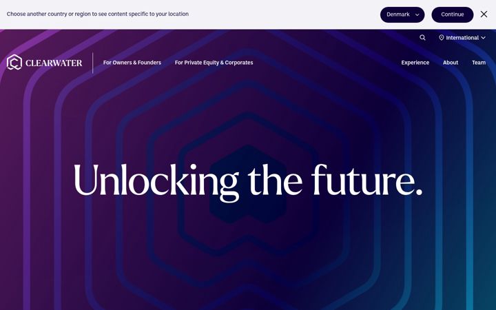 Screenshot of clearwaterinternational.com