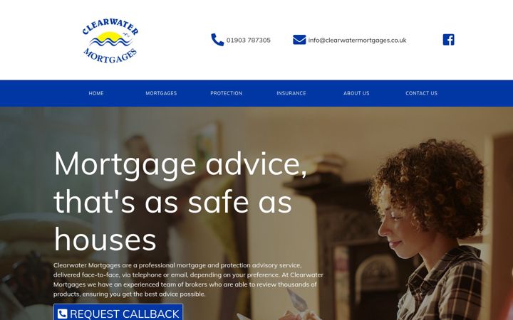 Screenshot of clearwatermortgages.co.uk