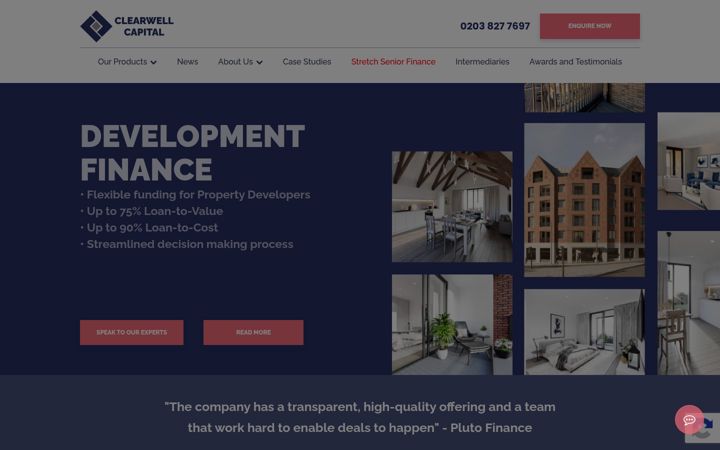 Screenshot von clearwellcapital.co.uk