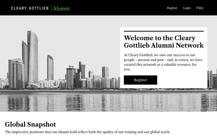 Screenshot of clearyalumni.com