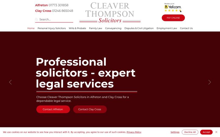 Screenshot von cleaverthompson.co.uk