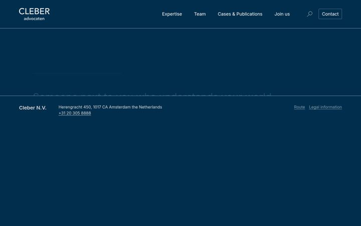 Screenshot of cleber.nl