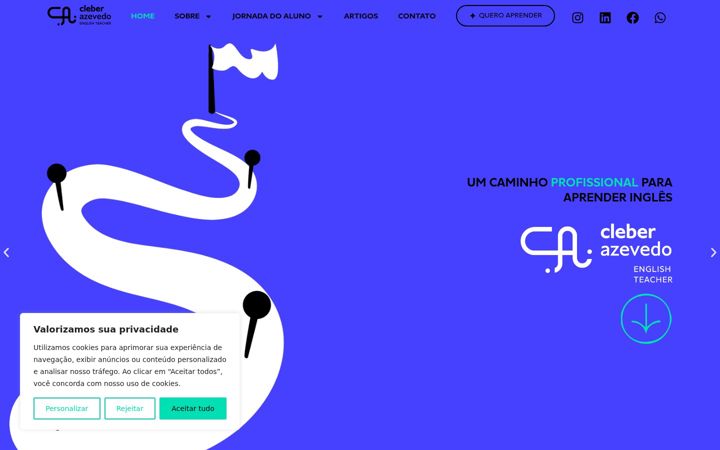 Screenshot van cleberazevedo.com.br