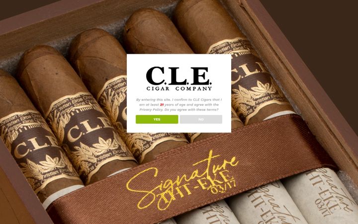 Screenshot of clecigars.com