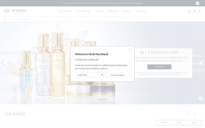Screenshot of cledepeaubeaute.com