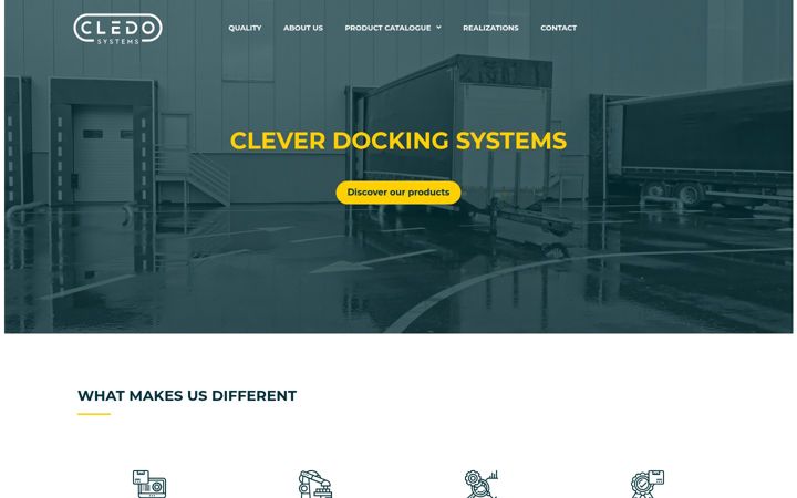 Kuvakaappaus sivustosta cledosystems.eu