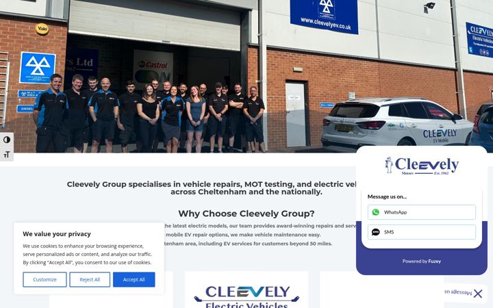 Screenshot of cleevelygroup.co.uk