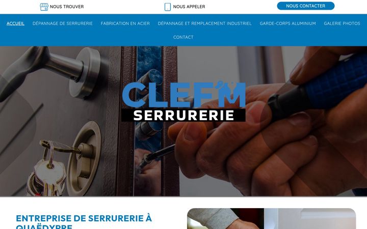 Snímek obrazovky clefm-serrurerie.fr