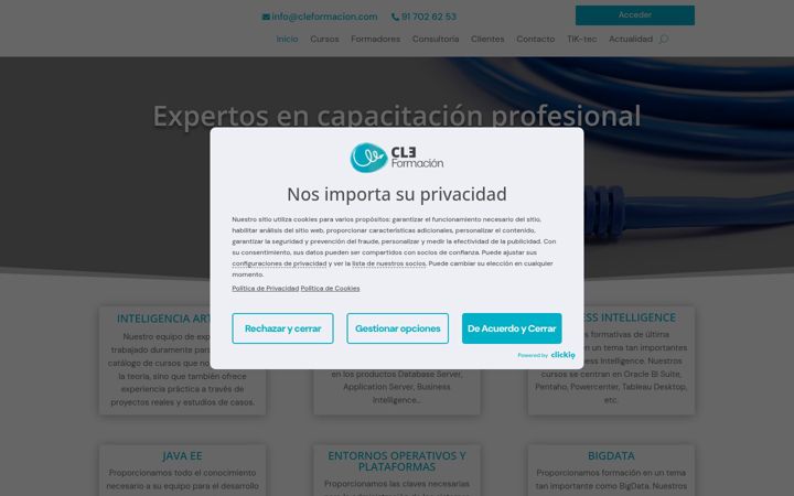Screenshot of cleformacion.com