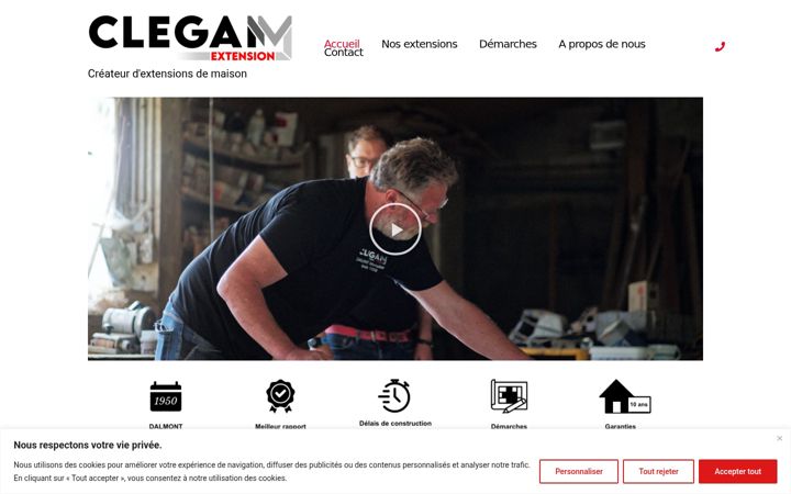 Snímek obrazovky clegam-extension.fr