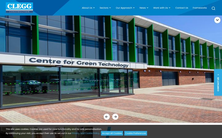 Screenshot of cleggconstruction.co.uk