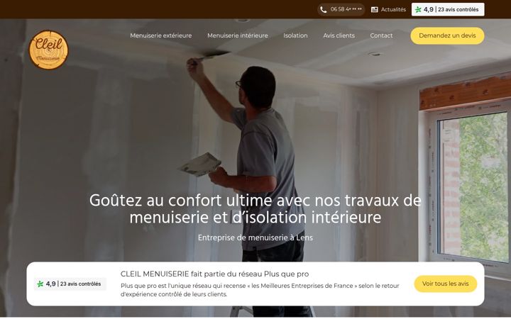 Snímek obrazovky cleil-menuiserie.fr
