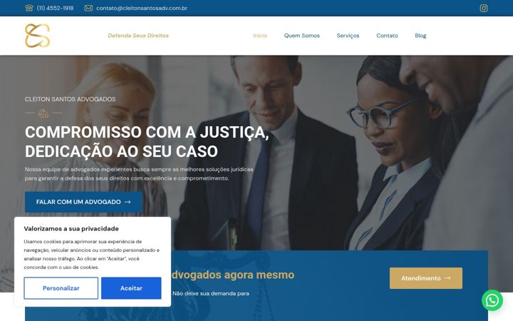 Screenshot van cleitonsantosadv.com.br