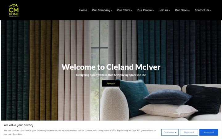 Screenshot of clelandmciver.co.uk