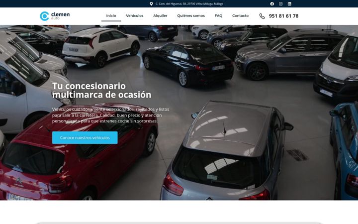 Screenshot of clemenauto.com