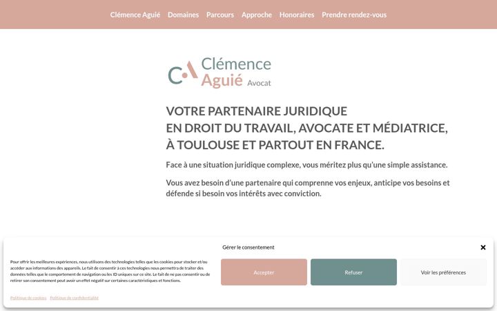 Screenshot of clemenceaguie.fr