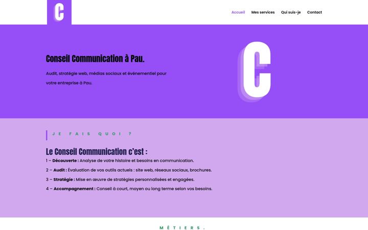 Screenshot of clemenceconseilcommunication.com