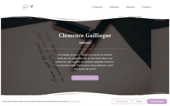 Skärmbild av clemencegailliegue.ca