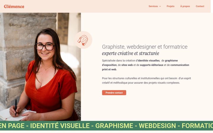 Screenshot of clemencegodinot.com