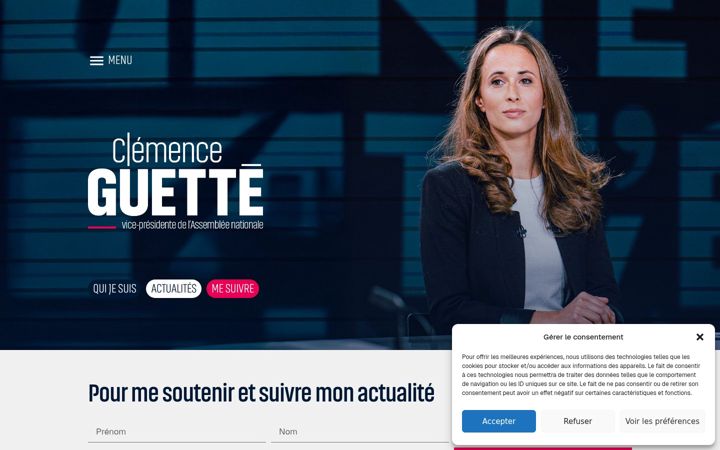 Screenshot of clemenceguette.fr