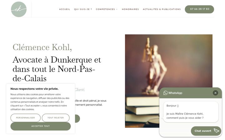 Zrzut ekranu clemencekohl-avocat.fr