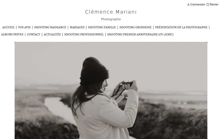 Screenshot of clemencemarianiphotographe.com
