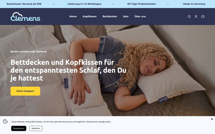 Screenshot of clemens-home.com