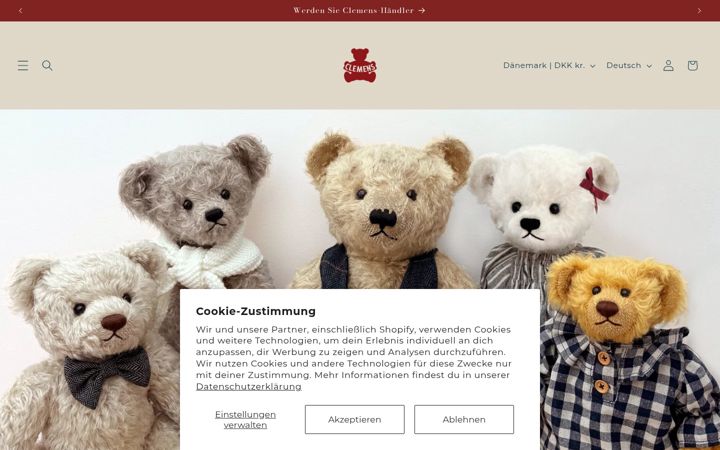 Screenshot of clemens-spieltiere.de