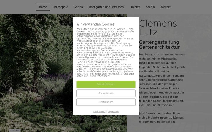 Screenshot of clemenslutz.eu