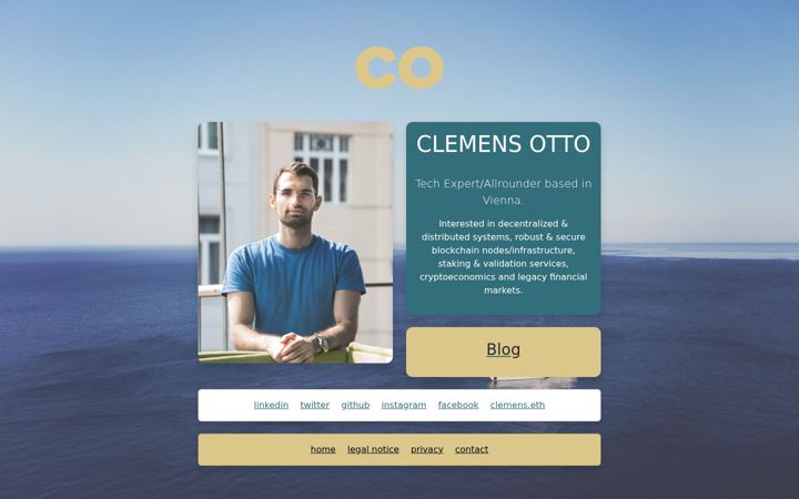 Screenshot of clemensotto.com