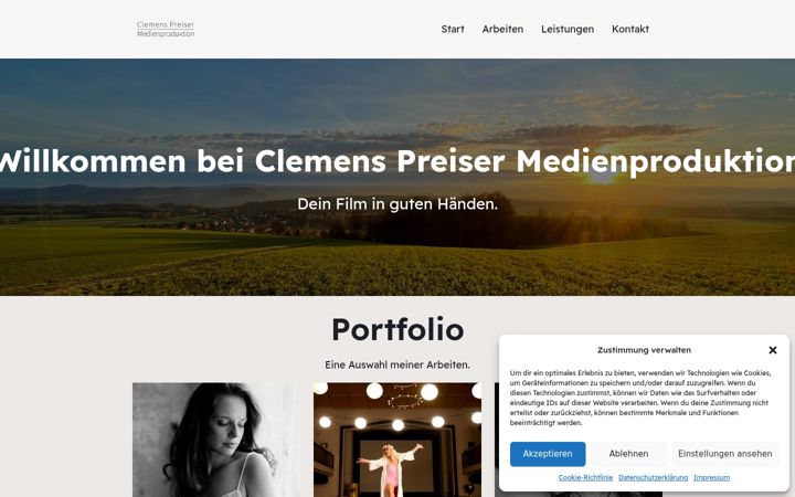 Screenshot of clemenspreiser.de