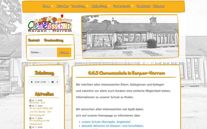Screenshot of clemensschule-horrem.de