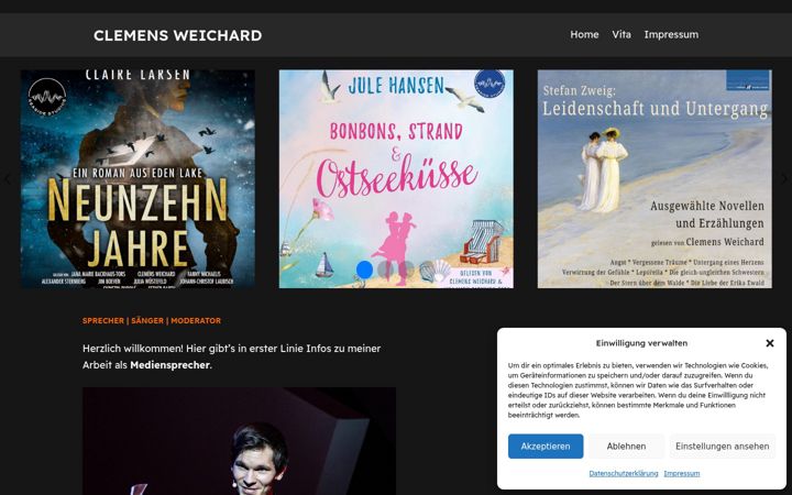 Screenshot of clemensweichard.de