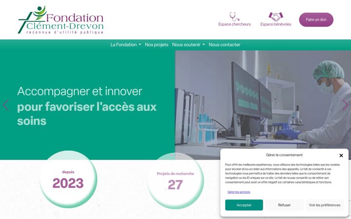 Ekrānuzņēmums no clementdrevonfondation.org