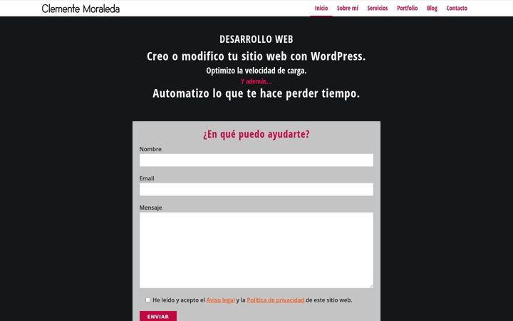 Screenshot of clementemoraleda.com