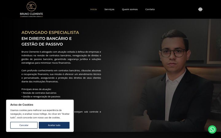 Screenshot of clementeoliveiraadvogados.com.br