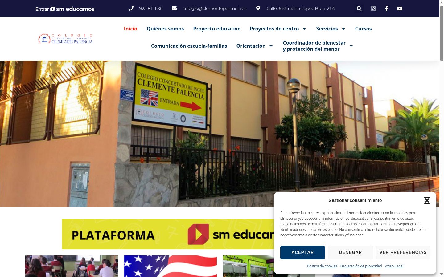 Screenshot des Einwilligungsbanners vor jeglicher Interaktion