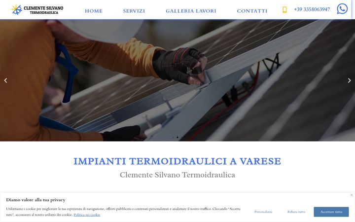 Screenshot of clementesilvanotermoidraulica.it