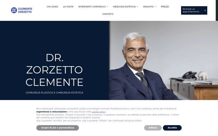 Screenshot of clementezorzetto.it
