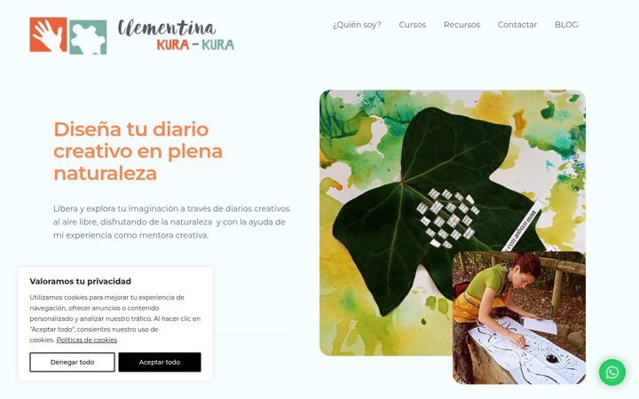 Screenshot of clementinakurakura.com