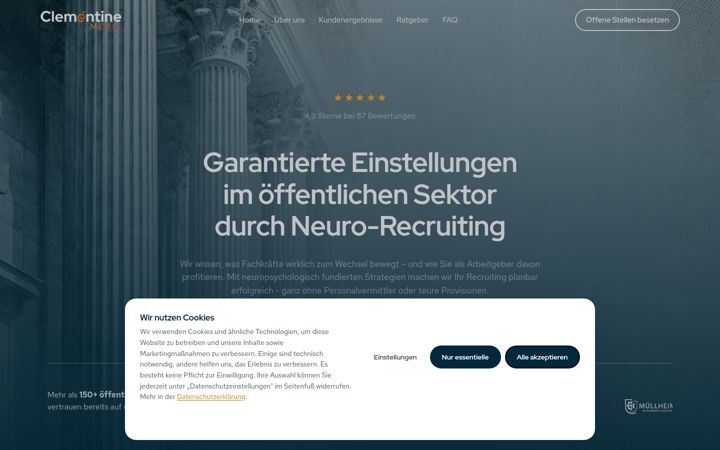 Screenshot of clementine-media.de