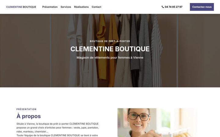 Screenshot of clementineboutique.fr