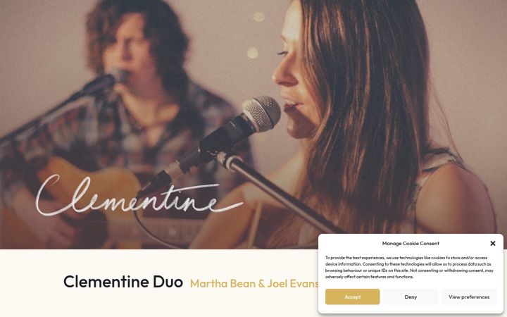 Screenshot of clementineduo.co.uk