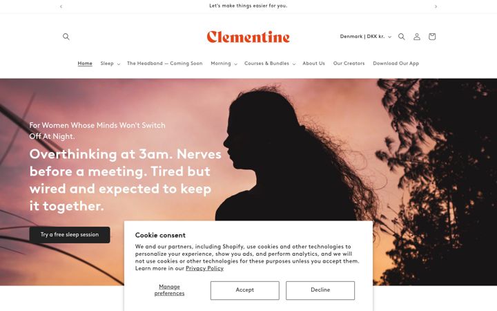 Screenshot of clementinelibrary.com