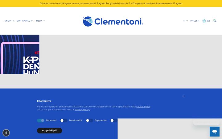 Screenshot of clementoni.it